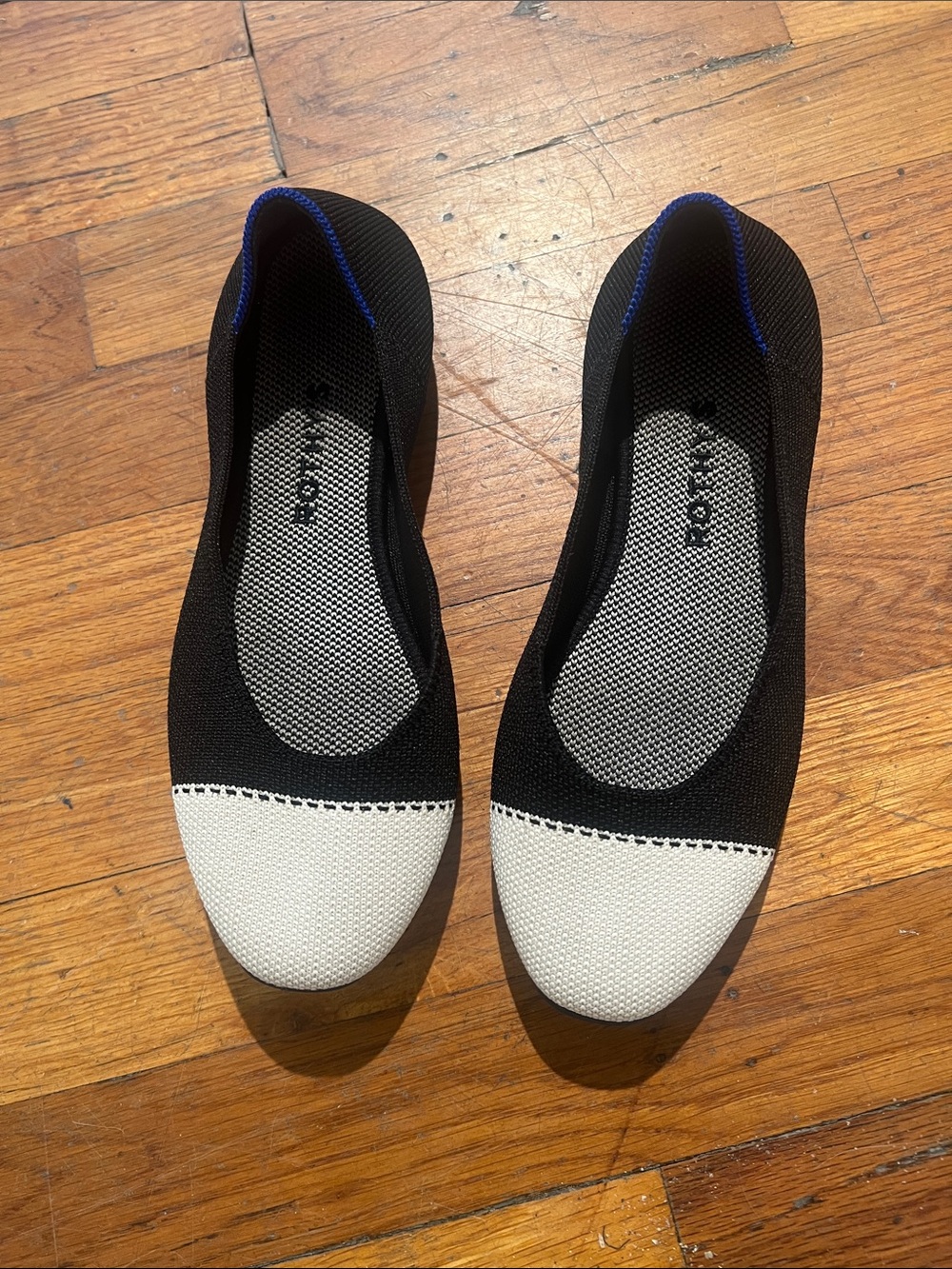 ROTHY’S Black and White Ballet Flat
